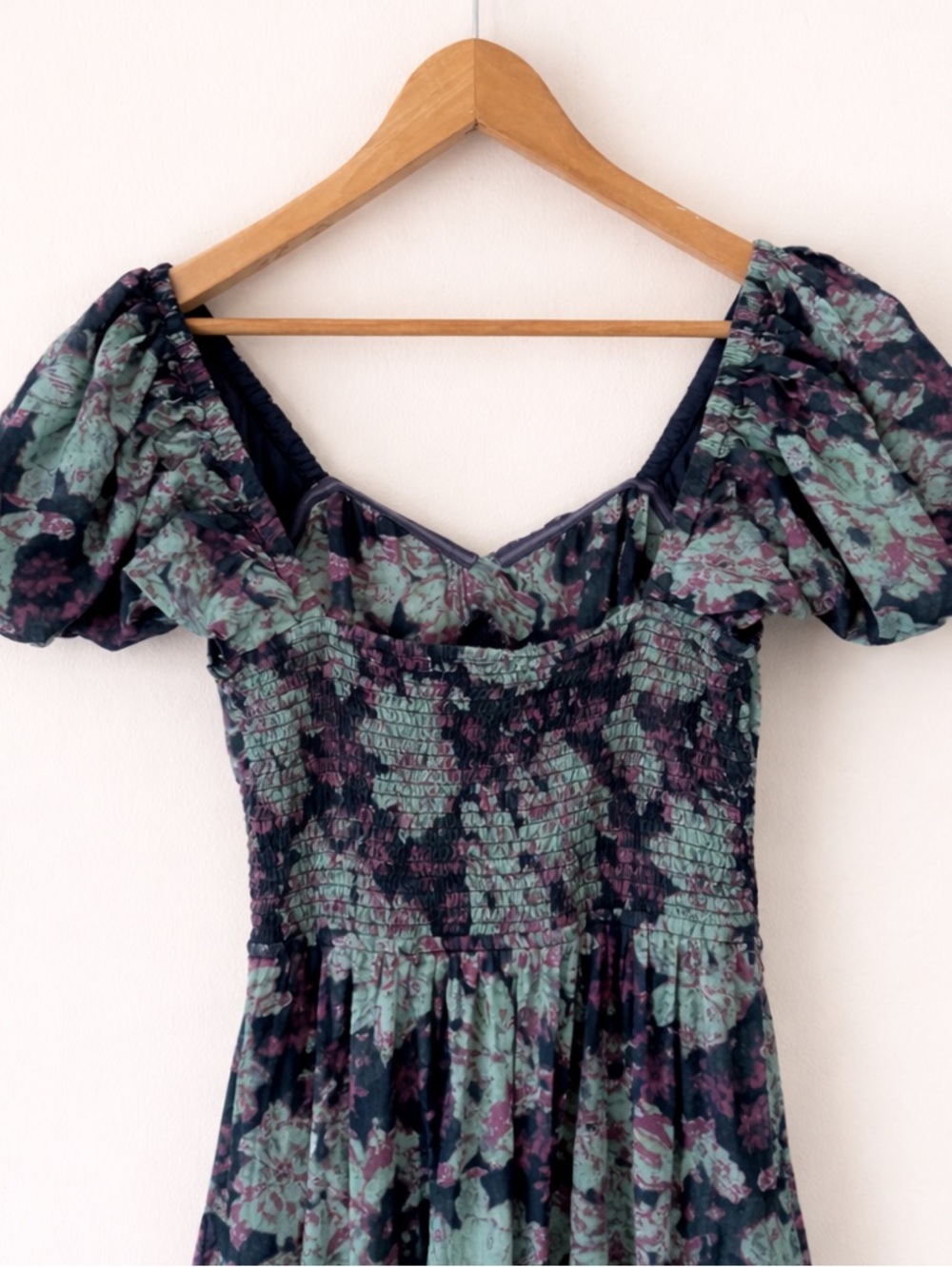 FREE PEOPLE Floral SUNDRENCHED Short Sleeve Maxi Dress Size M - Picture 7 of 12